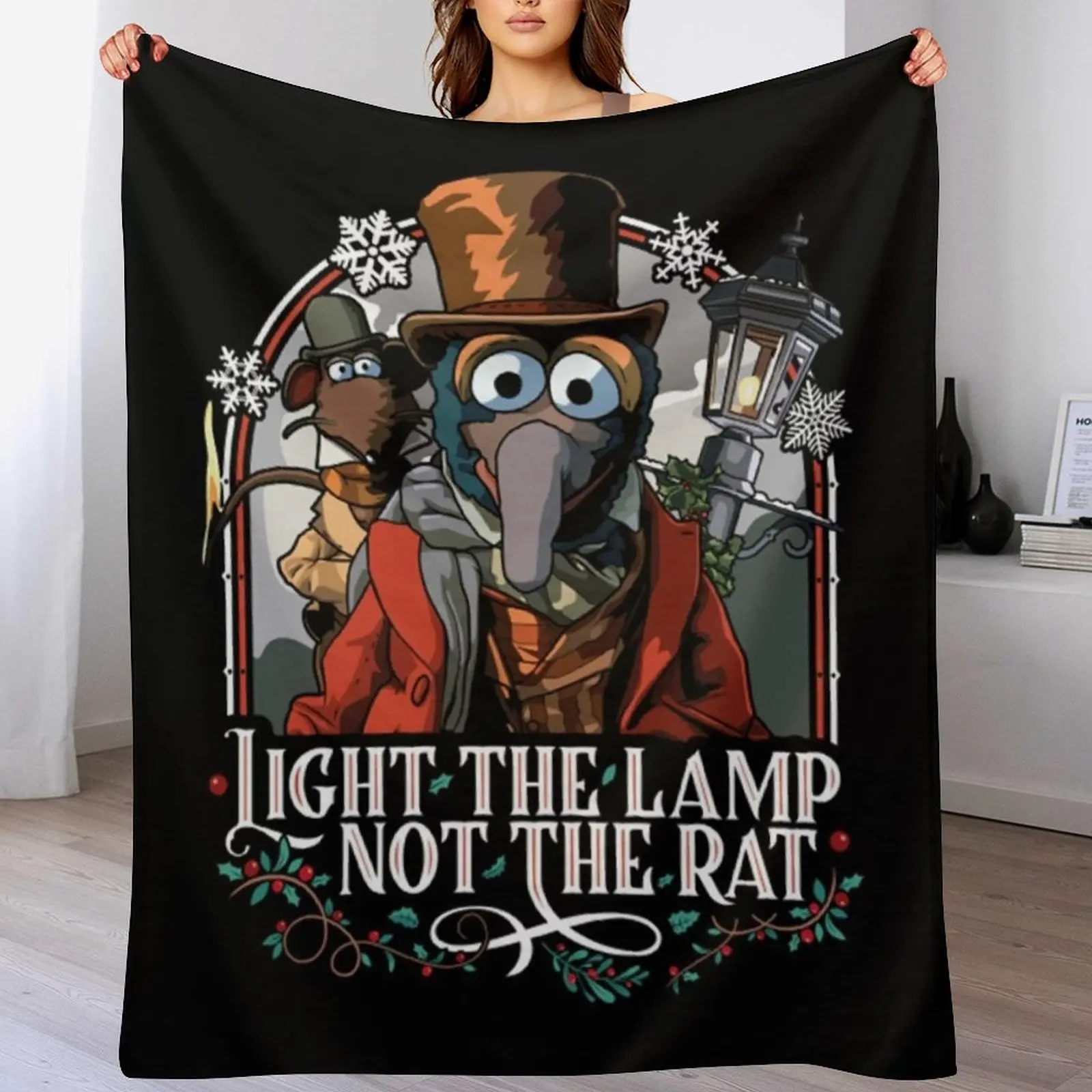 Muppet Christmas Carol - Gonzo & Rizzo Throw Blanket Designers Nap Retros heavy to sleep Blankets