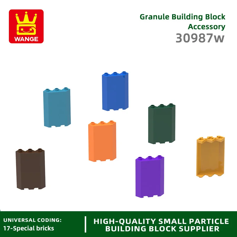 Wange 30987 100g/25 pcs Wcurved 벽 패널 빌딩 Moc 액세서리 벽돌과 호환 DIY 어린이 장난감 조립 부품