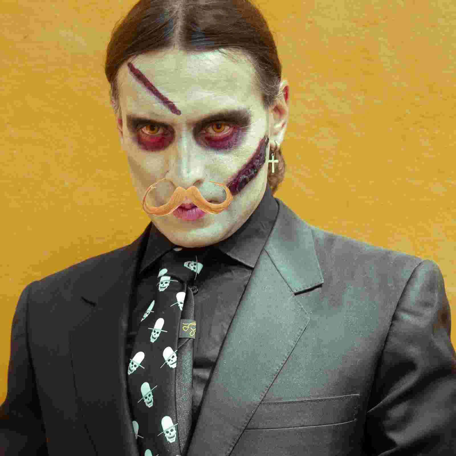 Realistic Fake Beard Self Adhesive Mustache for Men Halloween Cosplay Party Costume Accessory Safe Material Lifelike for Various