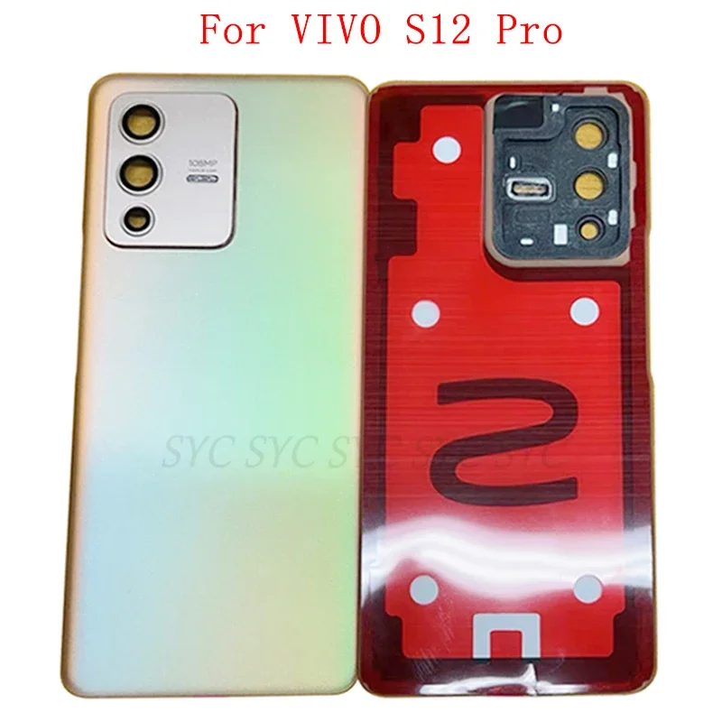 

Rear Door Battery Cover Case Housing For VIVO S12 Pro Back Cover with Lens Logo Repair Parts