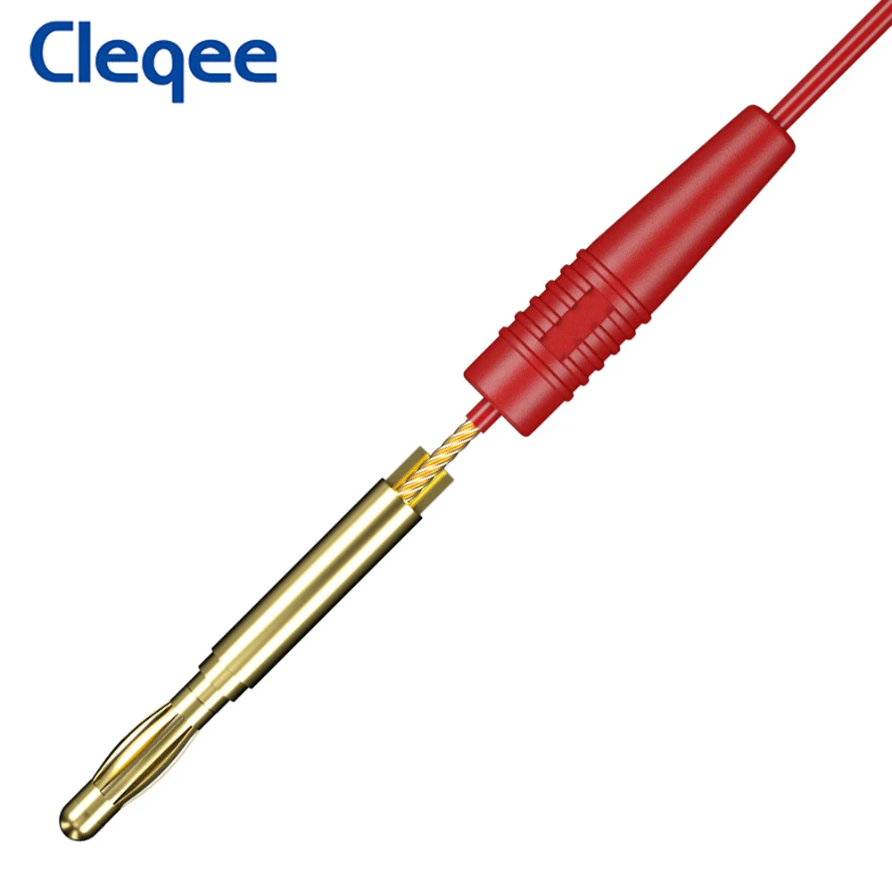 Cleqee P3011 바나나 플러그 커넥터, 멀티미터 오디오 스피커 케이블용 용접 타입 금도금 어댑터, 2mm, 10 개