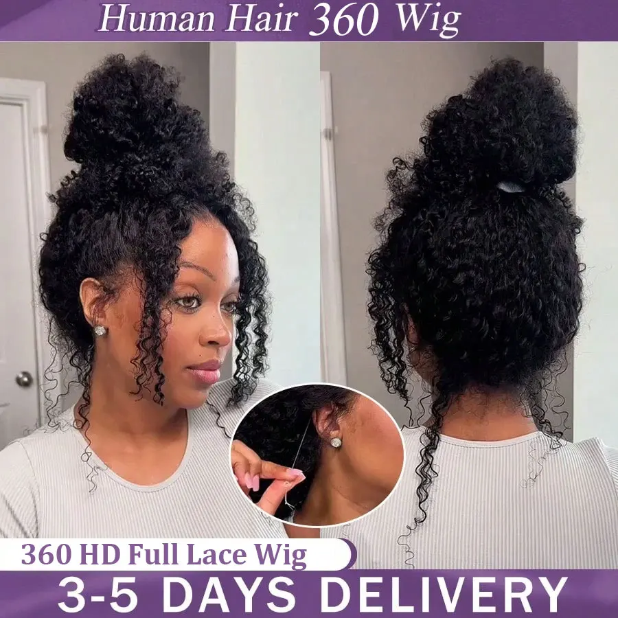 

Invisi Strap 360 Full HD Front Lace Human Hair Wig Deep Wave Lace Front Pre-Plucked 13x6 Deep Curly Wave Frontal Wig for Women