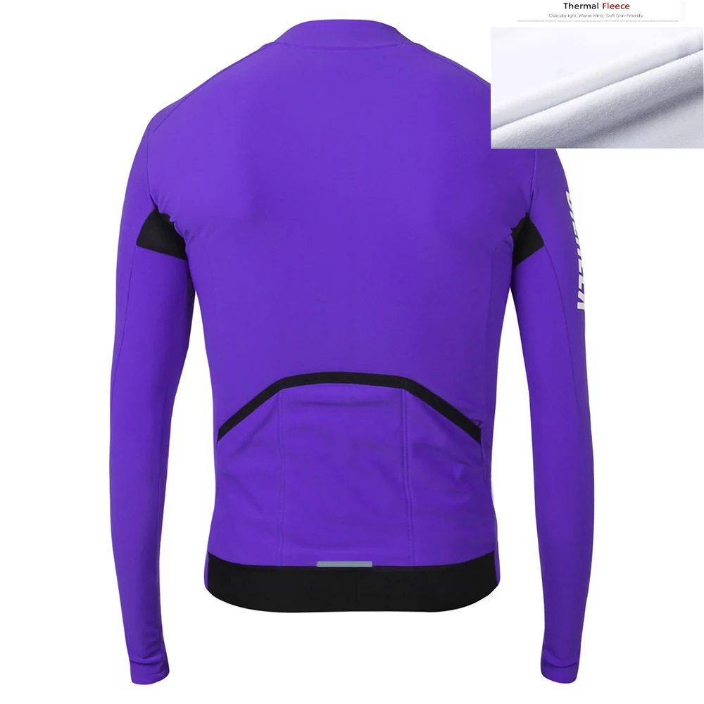 Winter BIEHLER Men Warm Pro Team Cycling Jersey Bike Long Clothes Sleeve Top Comfortable Thermal Fleece Bicycle Shirt Sportswear