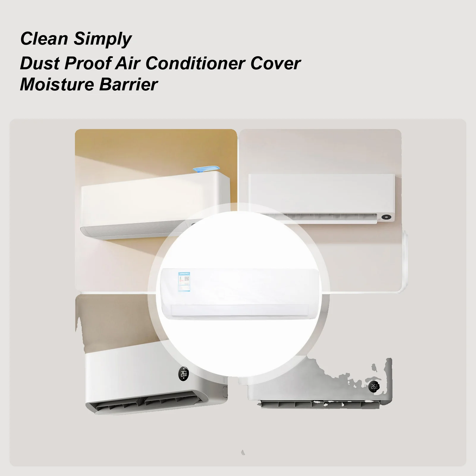 

All-Inclusive Air Conditioner Dust Cover Wear-Resistant Wall Air Conditioner Protective Cover Protector Washable AC Covers
