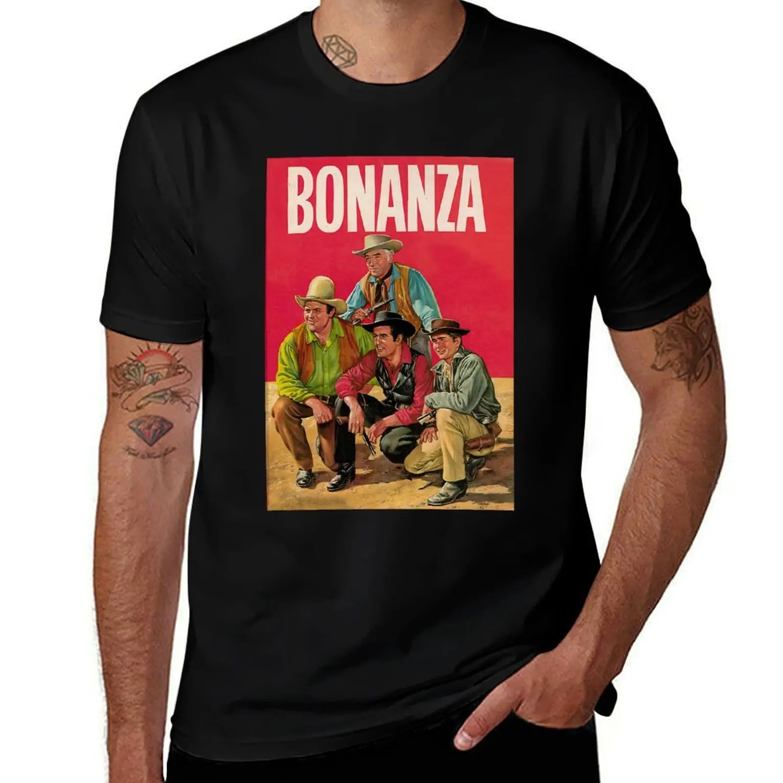 

Bonanza T-Shirt Basic Casual Short Sleeve Cotton Shirt