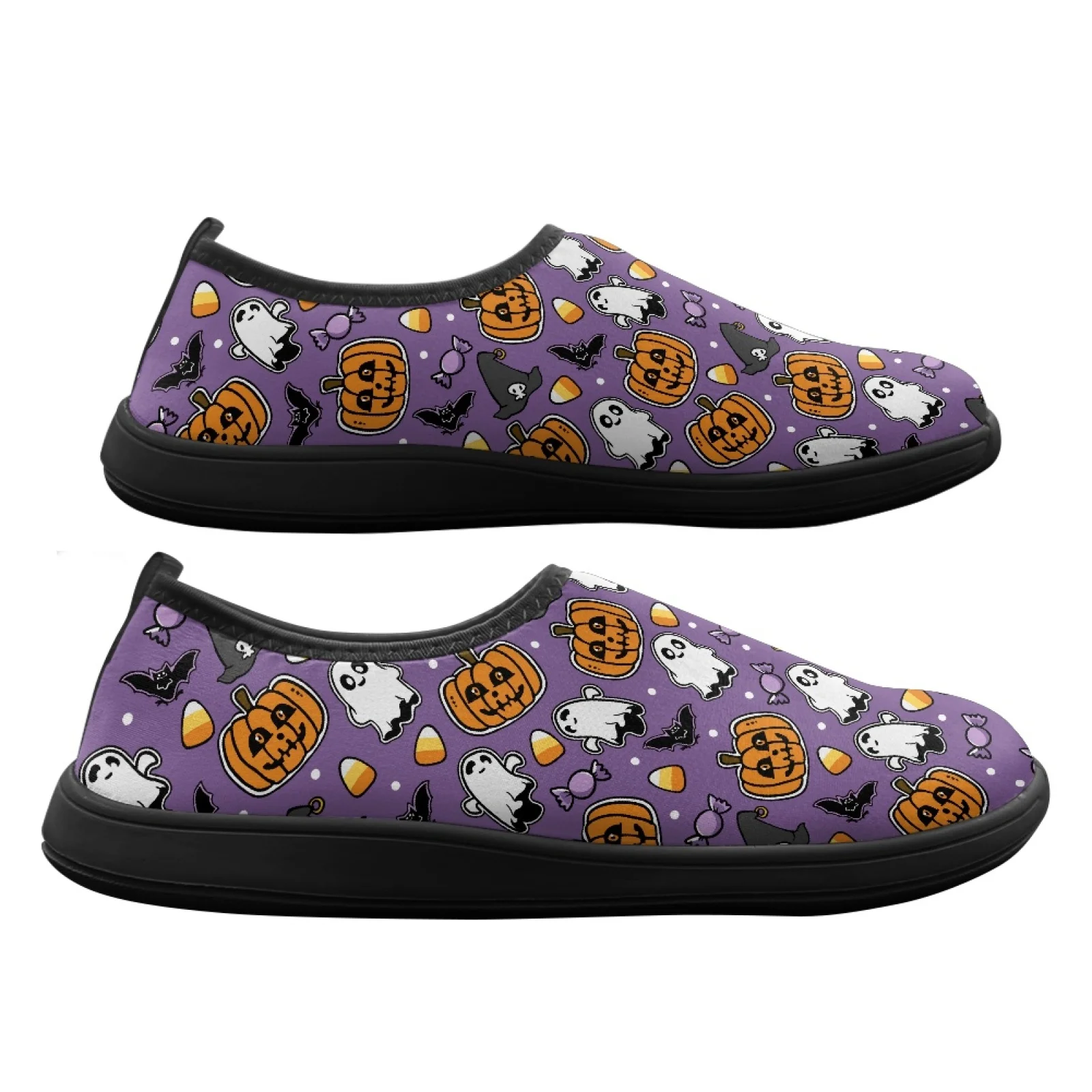 PENSTROLL Cute Ghost Pumpkins Low Top Walking Sneakers for Men Polyester & EVA Casual Shoes Workout Gym Shoes
