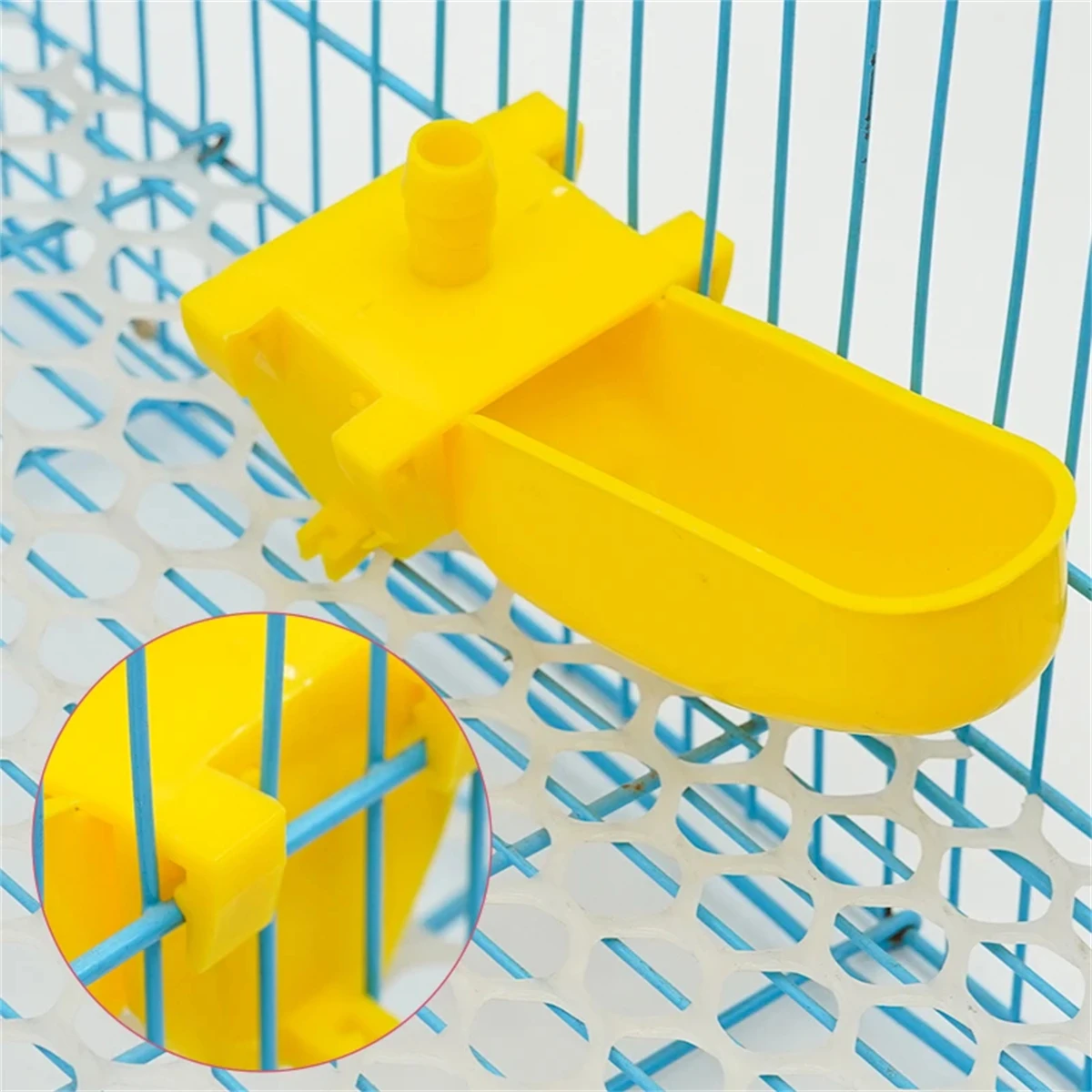 9.5 مم واجهة الطيور ذات الوجهين المعلقة وعاء الشرب التلقائي وموصل التي شيرت السمان الحمام الكتاكيت أكواب الماء 5 قطع