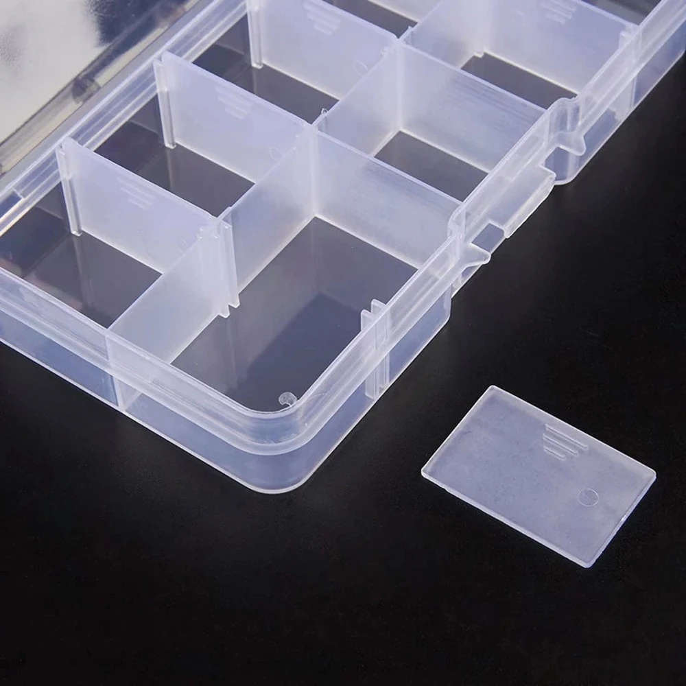 Box Bait Connector Detachable Transparent Storage Case Plastic Fishing Box 10 Compartments Fishing Tackle Box Storage Box