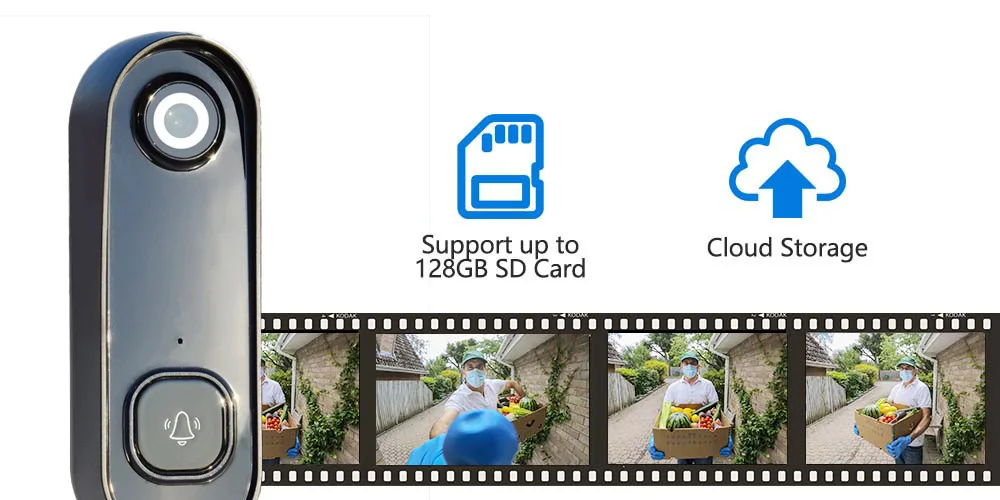 2MP 1080P Tuya APP طاقة البطارية منخفضة Comsunption WIFI IP جرس الباب إنترفون فيديو باب الهاتف
