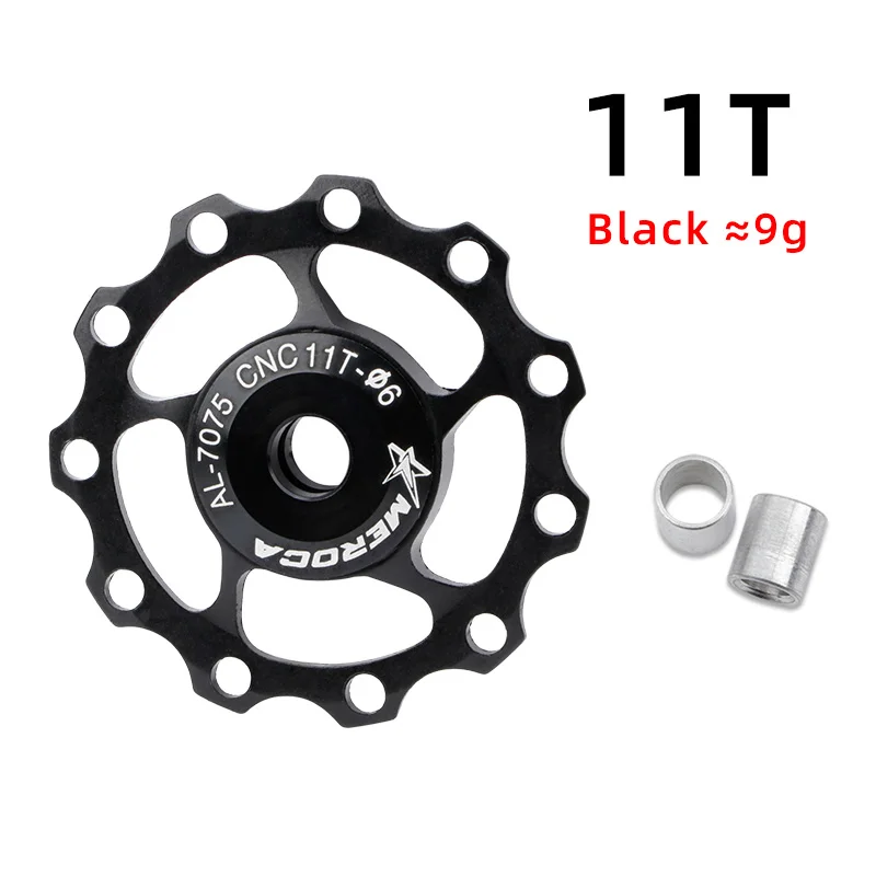 Metal Bearings MTB Road Bike Meroca Guide Pulleys 11T 13T Sealed Bearing 7/8/9/10 Speed Rear Derailleur Pulley Jockey Wheel