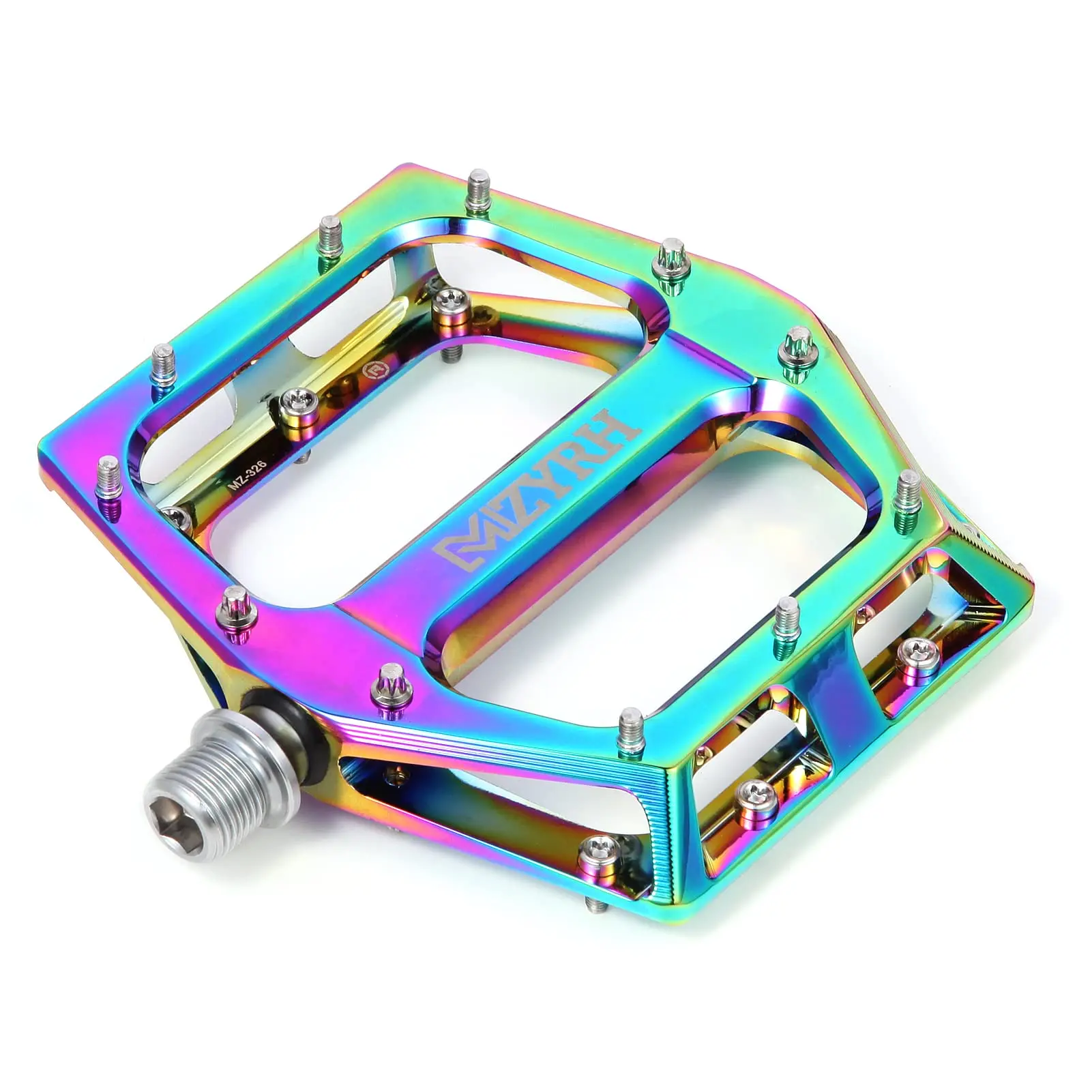 AliExpress MZYRH Rainbow Bike Pedals MTB Ultralight Pedal Aluminum Bicycle Wide Platform Flat Pedals Sealed