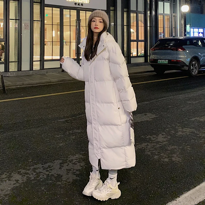 

Women Anti-Season Down Cotton Jacket Coats Cotton Jacket Long Knee-length Korean Loose Thickened Cotton Jacket New Winter