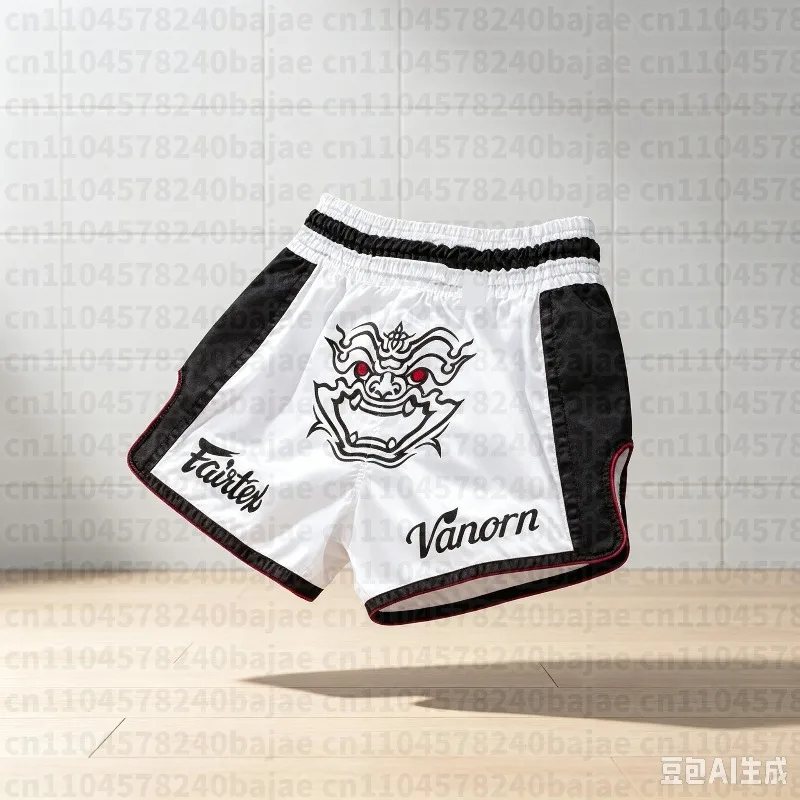 Thai Boxing Shorts for Adult Men and Women Kid- Boxing Training and Muay Thai Fighting Exercise Shorts