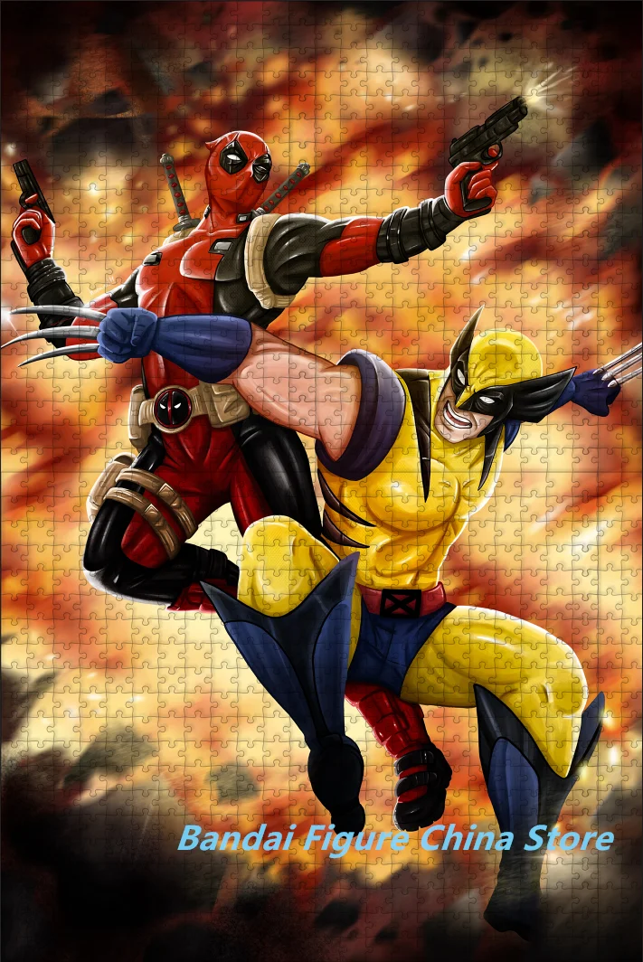 Disney super-héros films imprimer 108/200/300/500/1000 pièces Puzzles Deadpool et Wolverine élégant Pause Puzzles jouets