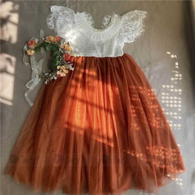 strapless open back dress Black-Orange Flower V-neck Midi-Dress main image 1