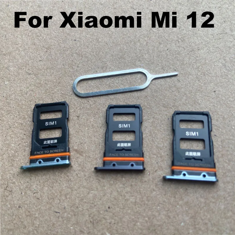 Sim Card Tray For Xiaomi MI 12 12X Sim Card Holder Slot adapter and Micro SD Tray Holder With Free Eject Pin 5G