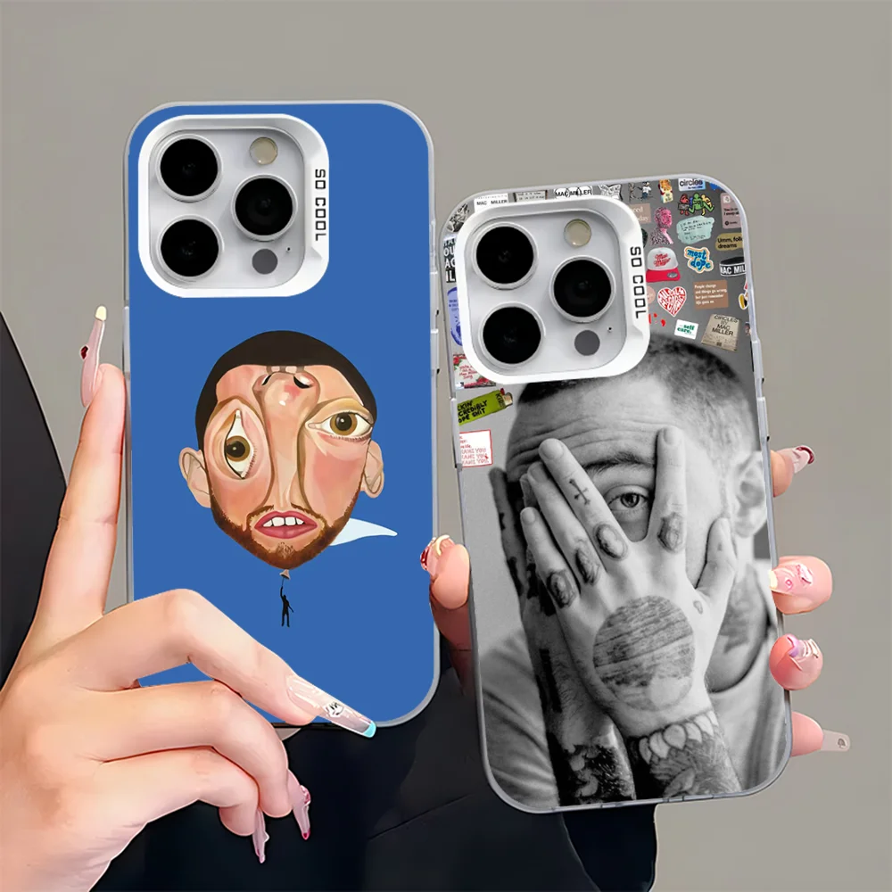 

Balloonerism Mac M-Miller Phone Case For iPhone 16,15,14,13,12,11,Pro,Max,Plus,Mini,XS,SE Anti Fall Gray White Matte Hard Bumper