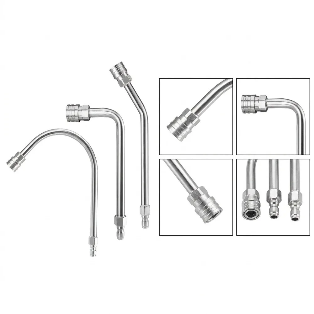 for Power Washer Extension Wand Set 3 Angle Stainless Steel for Gutter Cleaning Tool Compatible with 4000 PSI Machines