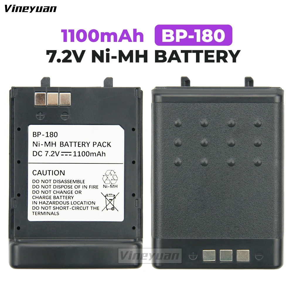1100mAh BP-180 NI-MH Battery for ICOM IC-T42 IC-T22 IC-T21 IC-12A IC-T7A IC-T7H IC-Z1 IC-Z1A IC-Z1E IC-W31 IC-W31E BP-173 Radios