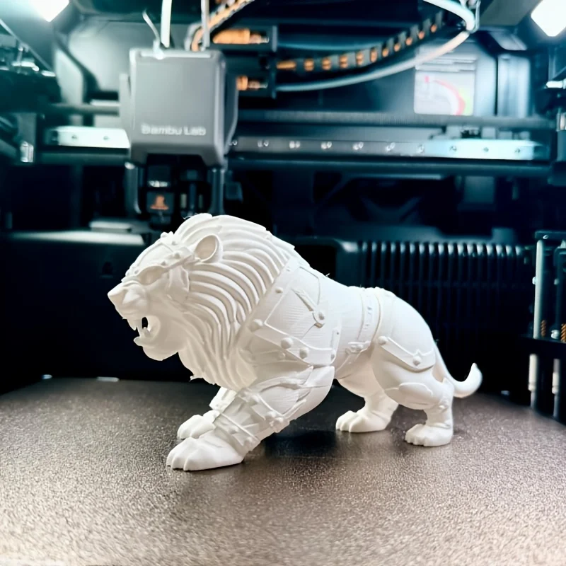 DIY Armored lion statue ornament, desktop creative sculpture figure home decoration crafts