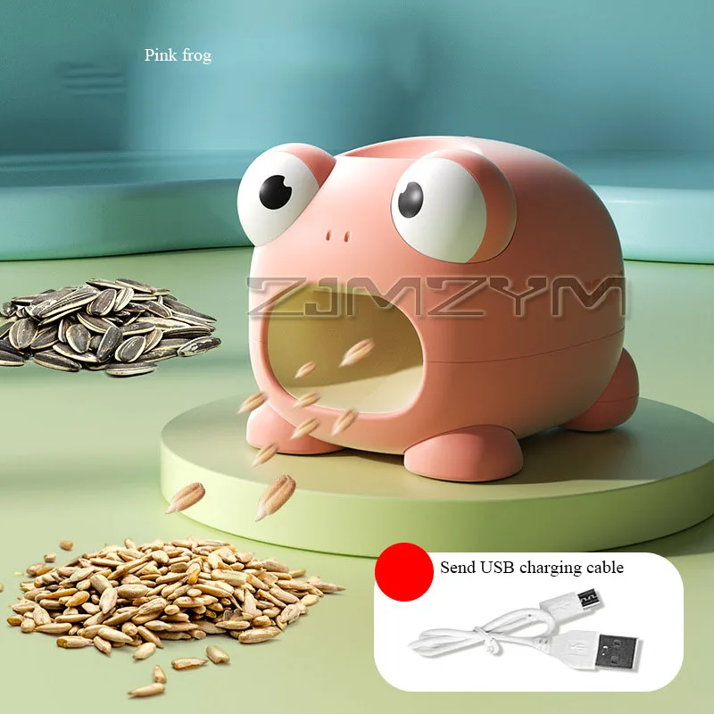 Rechargeable Creative Frog Shaped Automatic Melon Seed Sheller Cartoon Smart Porous Electric Anti Pinch Hands Melon Seed Sheller - view 3