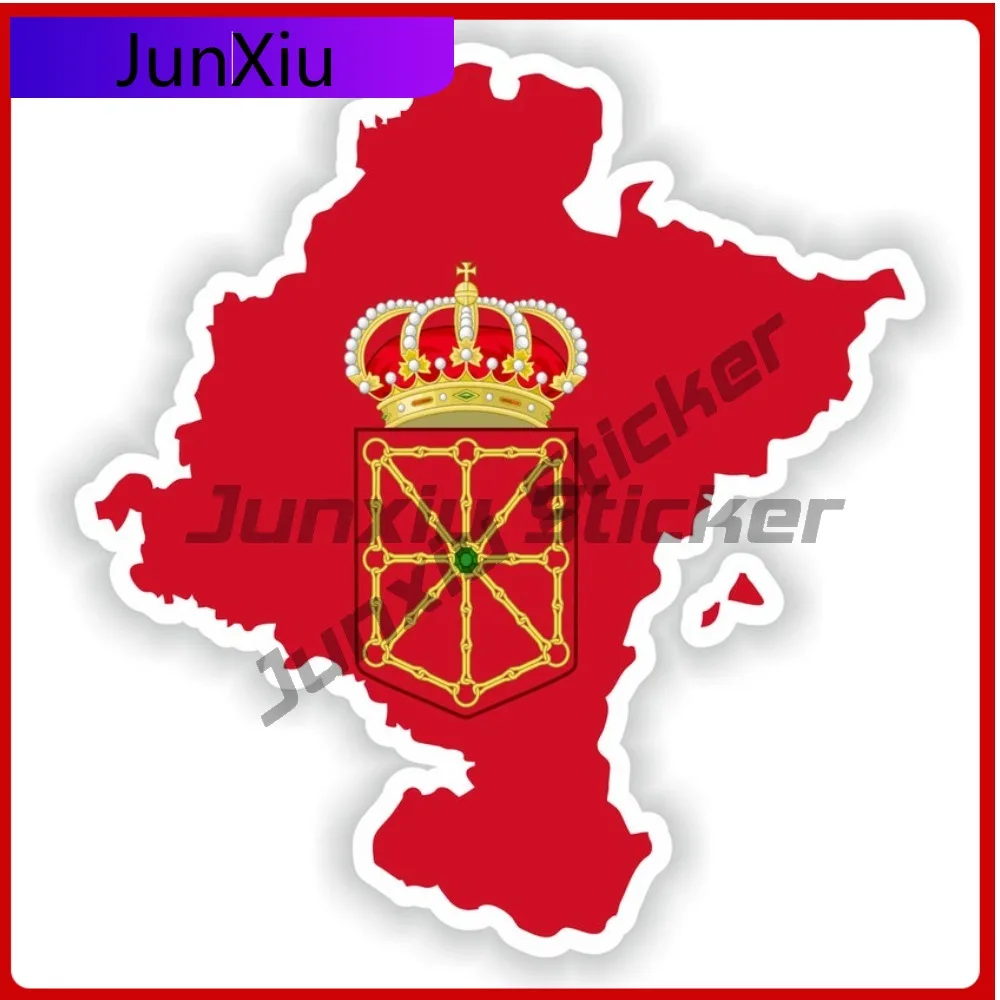 Стикеры с гербом и картой Наварры, Испания, для приключений