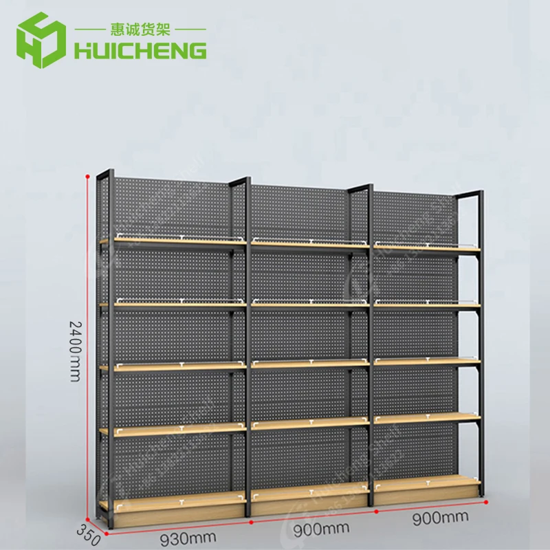 custom.Customized Modern Light-Duty Wood Steel Shelf Display Rack Supermarket Modern Supermarket Displays