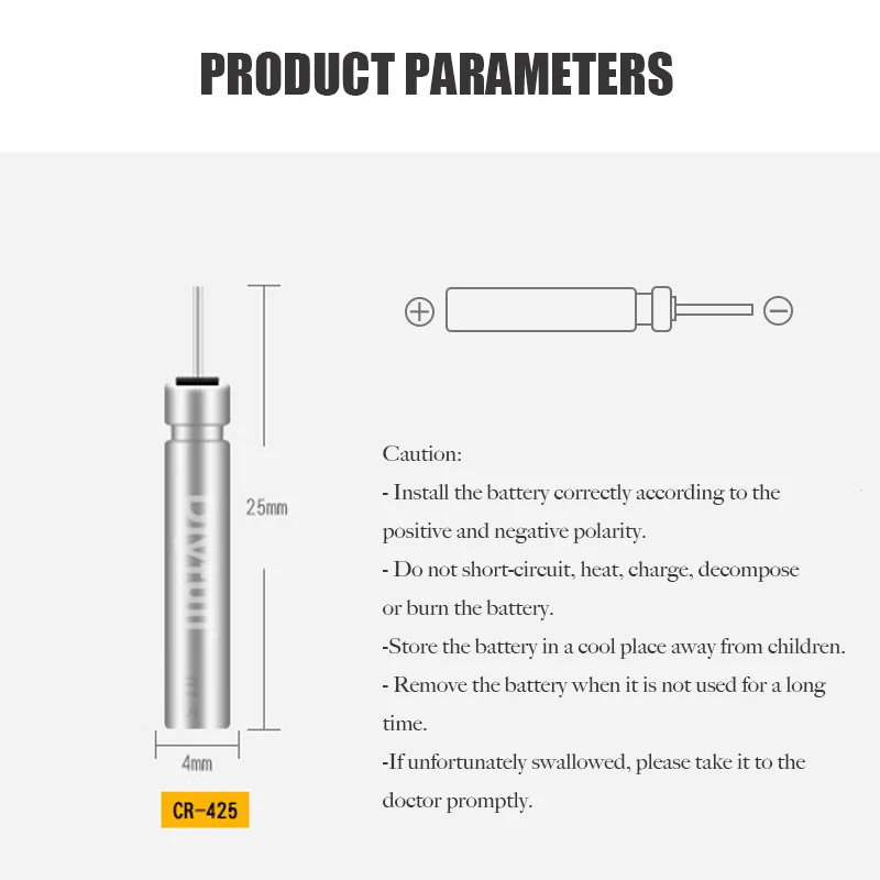 Fishing Floats Battery CR425 Night Fishing Floats Lithium Battery 3V Electric Floats Battery Fishing Accessory