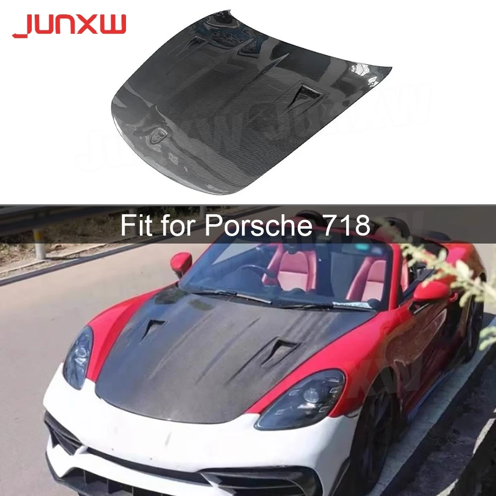 

for Porsche 718 981 911 Boxster Front engine Hood Bonnets Carbon Fiber FRP Engine Bonnet Hood Accessories Car Styling