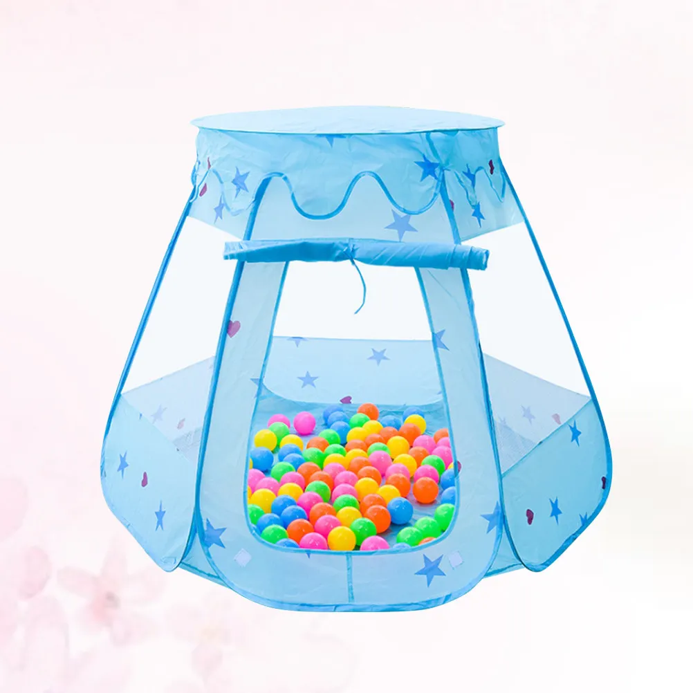 Kids Hexagon Play Tent Indoor Game House Foldable Lightweight Safe Material Smooth Surface Easy Clean Ocean Ball Compatible