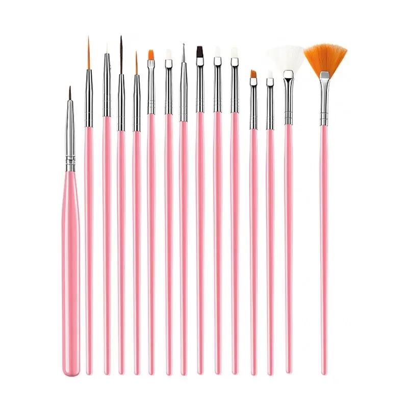 15Pcs/set Fondant Cake Brush DIY Sugar Craft Baking Decorating Tools Cake Pen Brush for Fondant Painting Decoration Tools