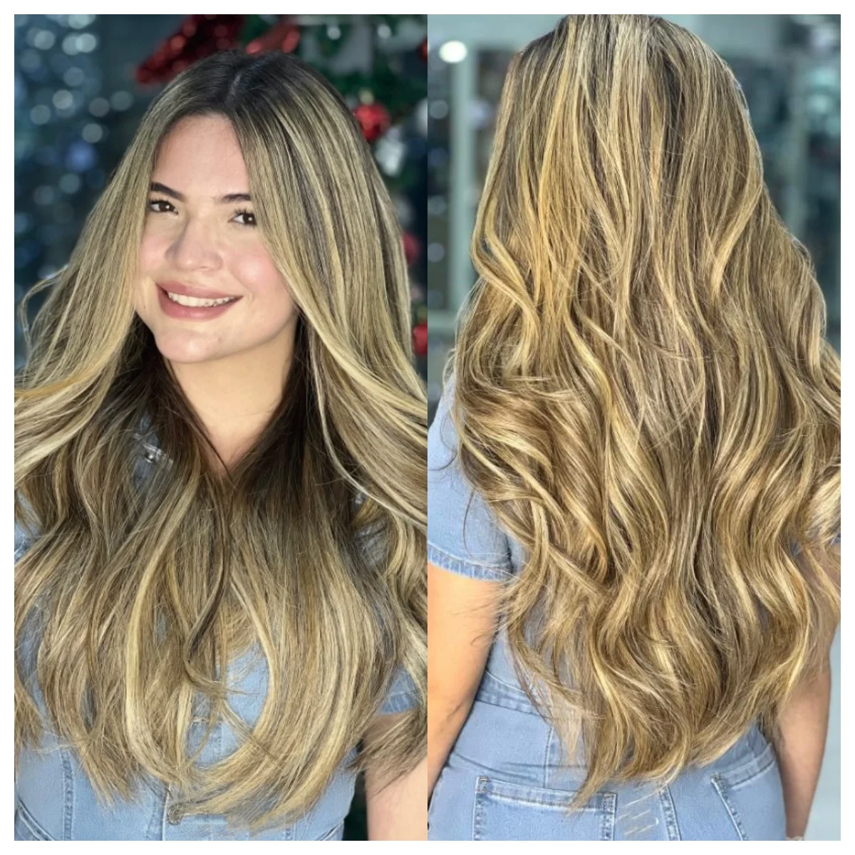 

13×4 Natural Dark Blonde Brown Lace Front Wig 20 Inches Wig In Layers Middle Part Wig With Highlight Heat Safe Synthetic Wig