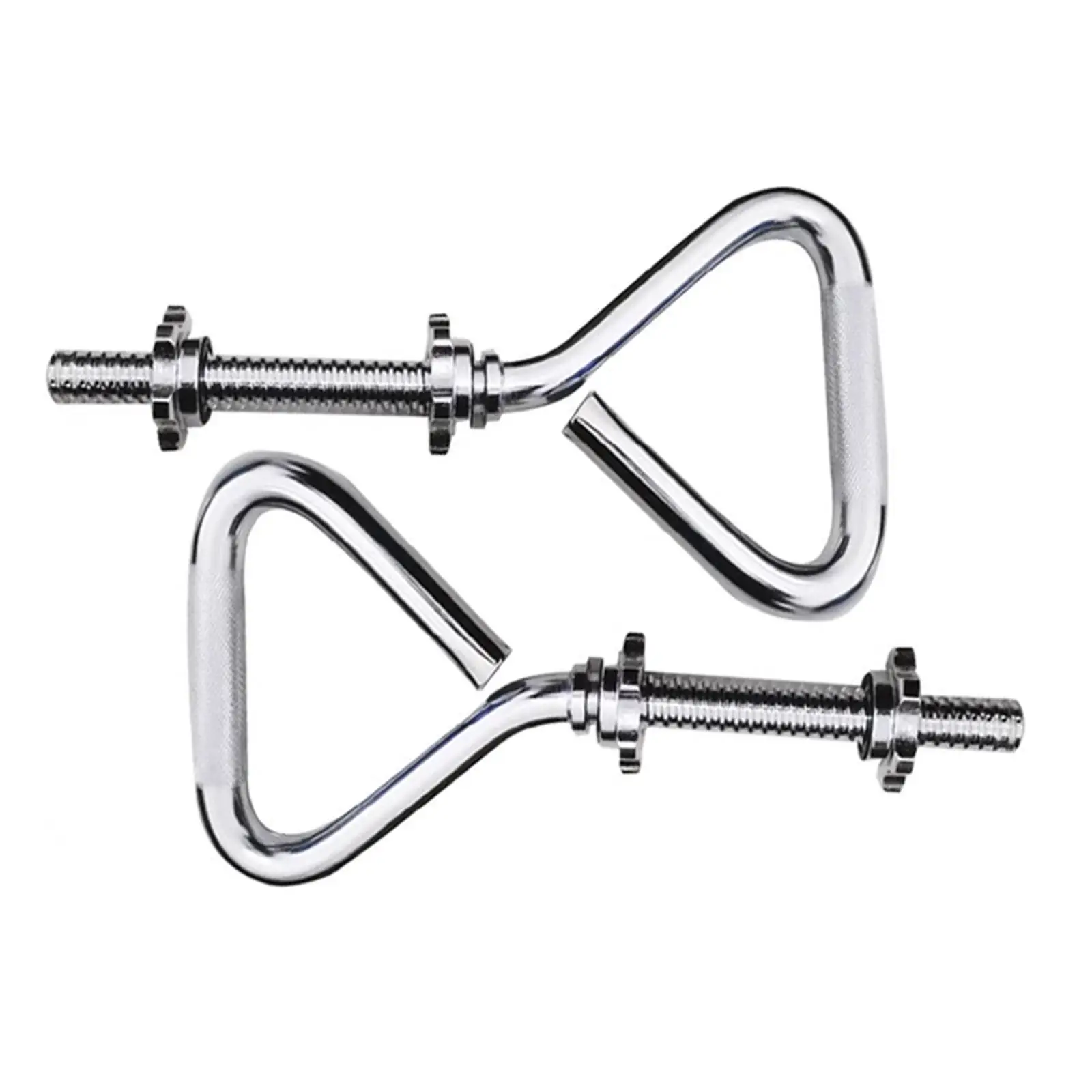Portable Steel Kettlebell Handle Threaded Lock Converts to Dumbbell for Weight Plates Strength and Fitness