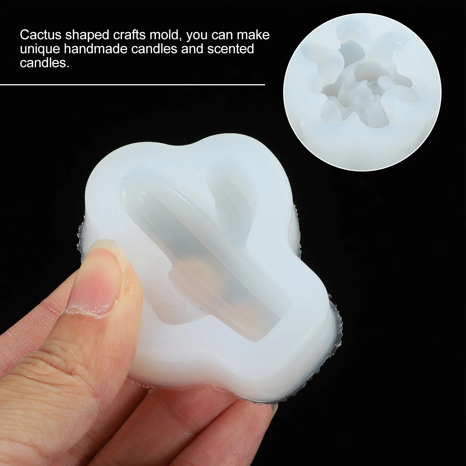 

9 Pcs Cactus Shaped Silicone Mold for DIY Epoxy Resin Plant Succulent Craft 3D Lightweight Practical Storage Kitchen Bar