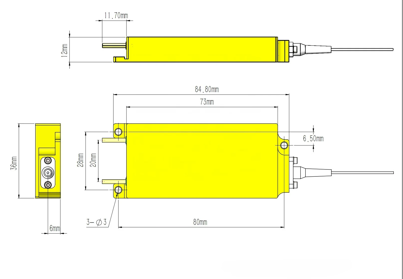 VBG 976nm 90 واط رقاقة أشباه الموصلات عالية الطاقة LD وحدة ديود وحدة الليزر الألياف مقترنة وحدة المضخة #6