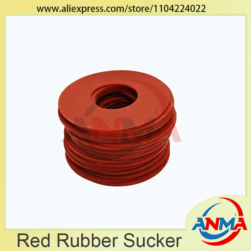 Best Quality 1Bag/100pcs Red Rubber Sucker 32x10x1mm 35x15x0.8mm Heidelberg Offset Printing Machinery Spare Parts Rubber Sucker