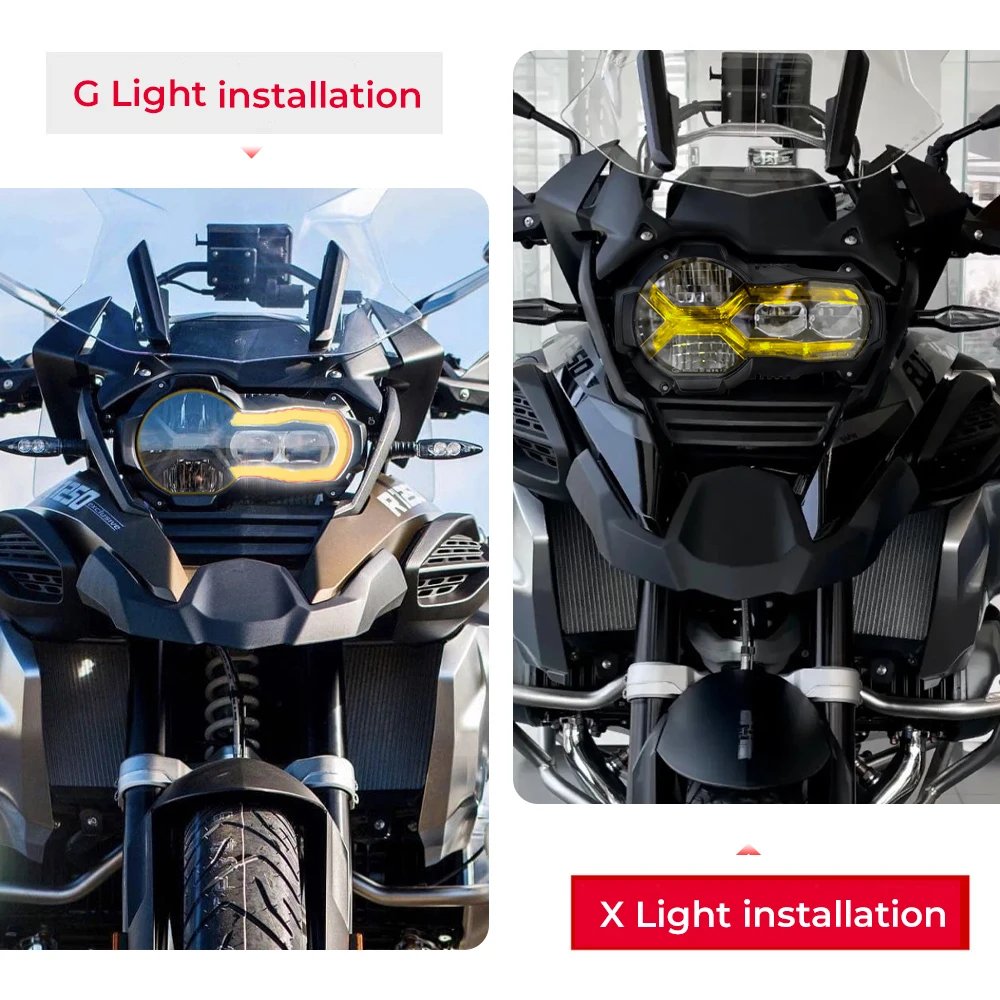 Motorcycle Headlight Protector With 4 Fluorescent Covers For BMW R1200GS LC GSA R1250GS R 1200GS 1250GS ADV Adventure 2024