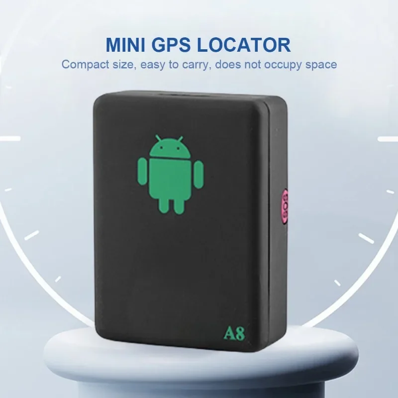 A8 Mini GPS Tracker Monitoraggio in tempo reale del veicolo Allarme SOS Chiave anti-smarrimento Dispositivo di localizzazione del portafoglio GSM GPRS