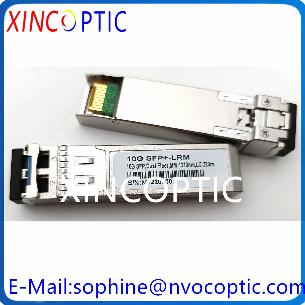 무료 배송 10G 듀얼 파이버 1310nm 220M MM LC SFP + 모듈, 10Gbps 듀얼 파이버 멀티 모드 850nm 300m LC 커넥터 SFP + 트랜시버