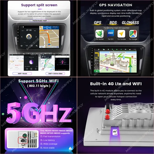 Imagen 2 del producto MEKEDE sistema de audio inteligente para coche 7862 8Core DSP Autoradio con Carplay RDS GPS para Volkswagen Nissan Hyundai Toyota