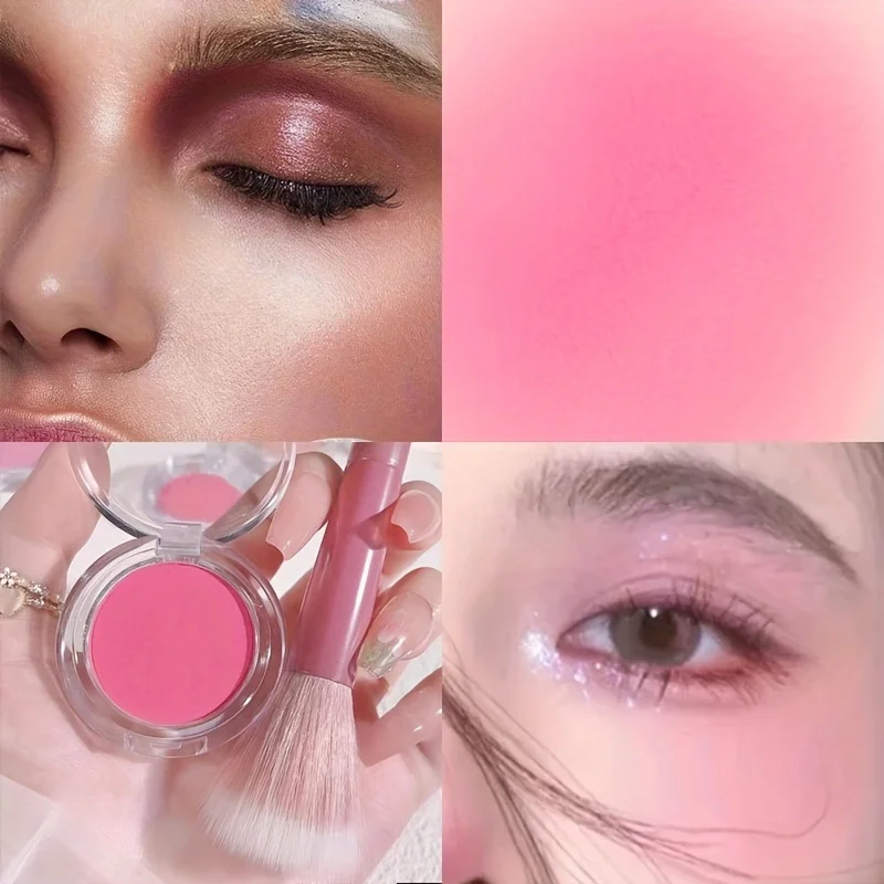 Iluminar rosto blush paleta rosto contorno rosto blush bochecha matiz bochecha rouge à prova dwaterproof água monocromático fosco maquiagem feminina 1pc