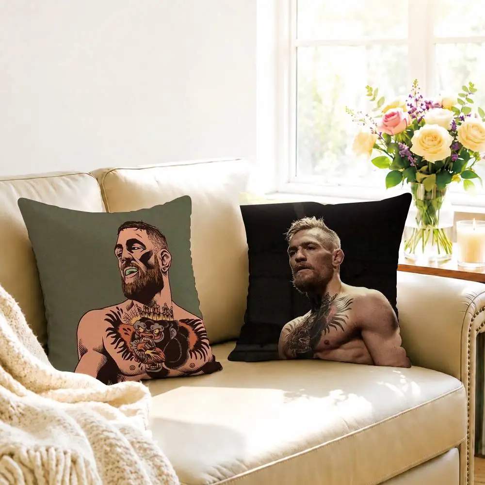 Boxer Conor McGregor The Notorious Pillow Case Square Double-Sided Sofa Cushion Cover Bedroom Bedside Pillow Gift