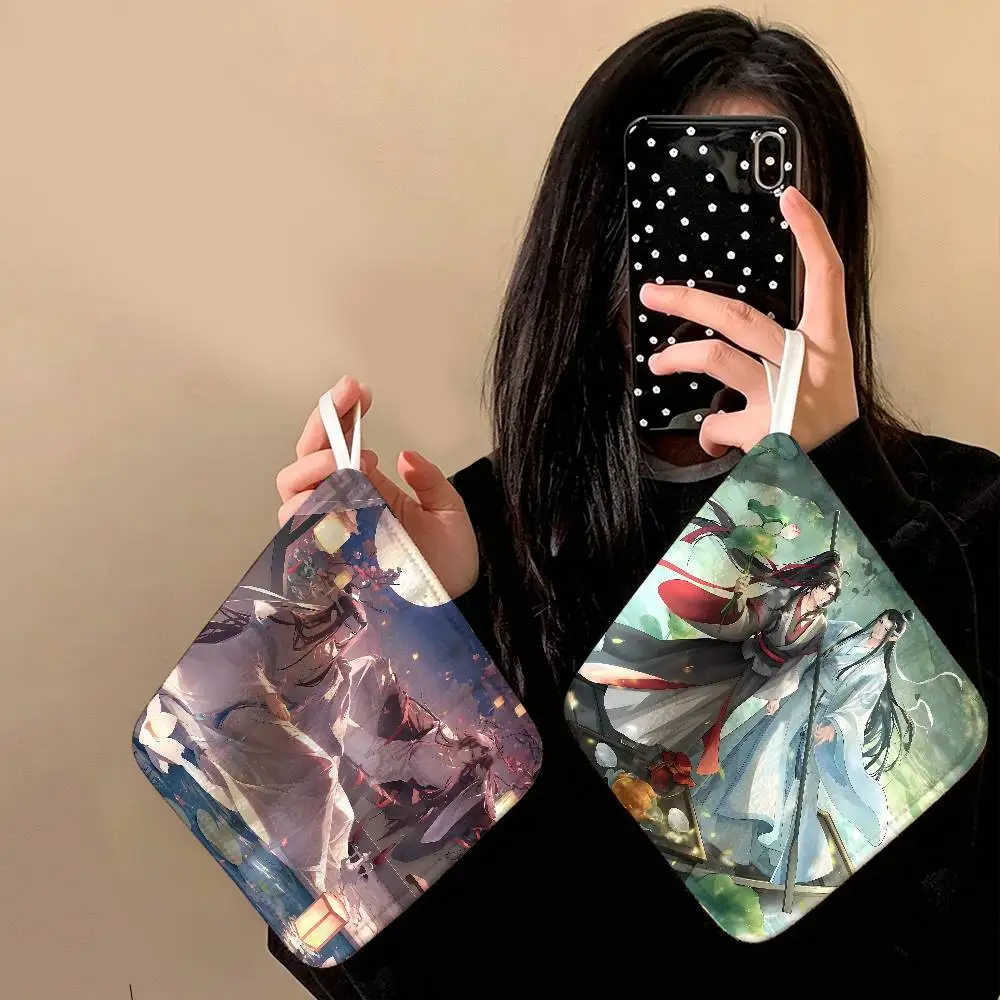 Anime Grandmaster Mo Dao Zu Shi Hanging Kitchen Towel, Polyester Cotton Fabric, Absorbent Hand Wiping Towel for Home Dormitory