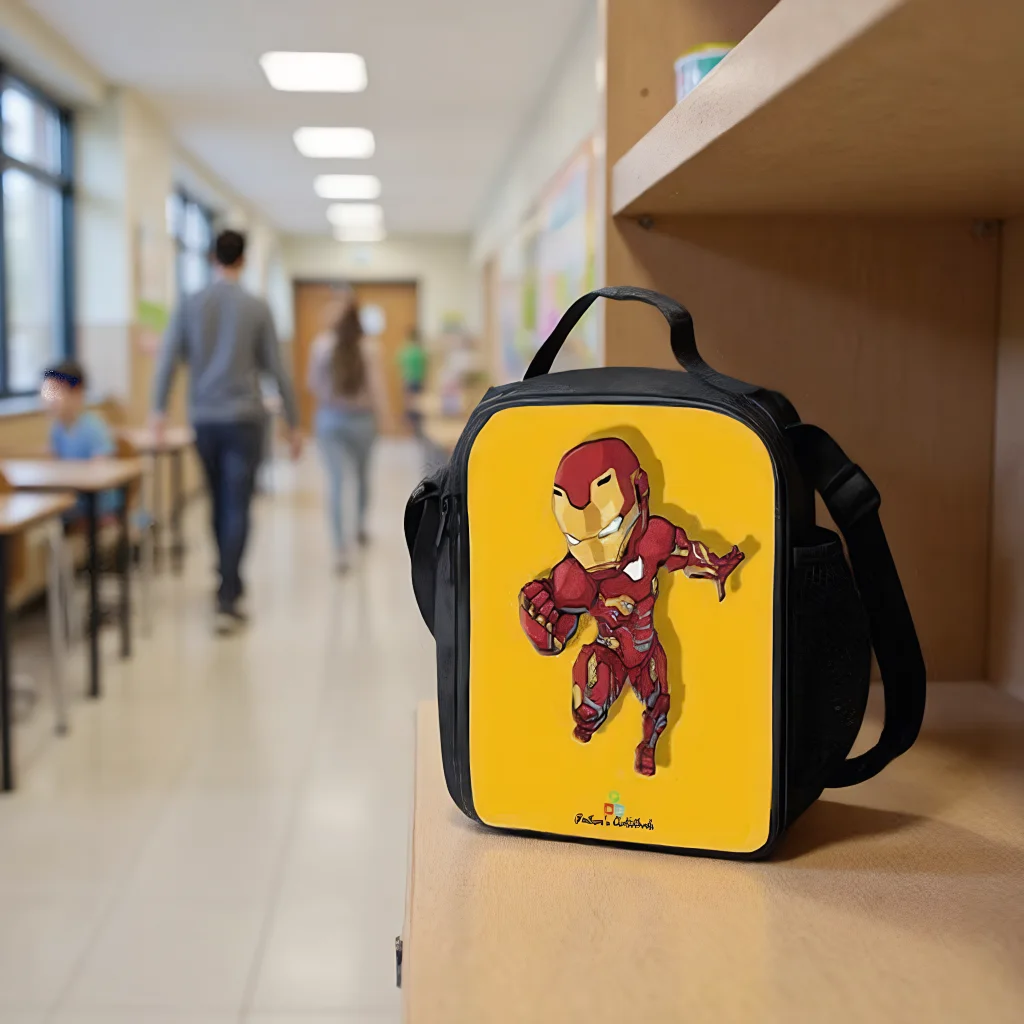 

Little Kid IronMan Waterproof Thermal Bag-Marvel Durable Lunch Box-Insulated Reusable Lunch Tote for Boys