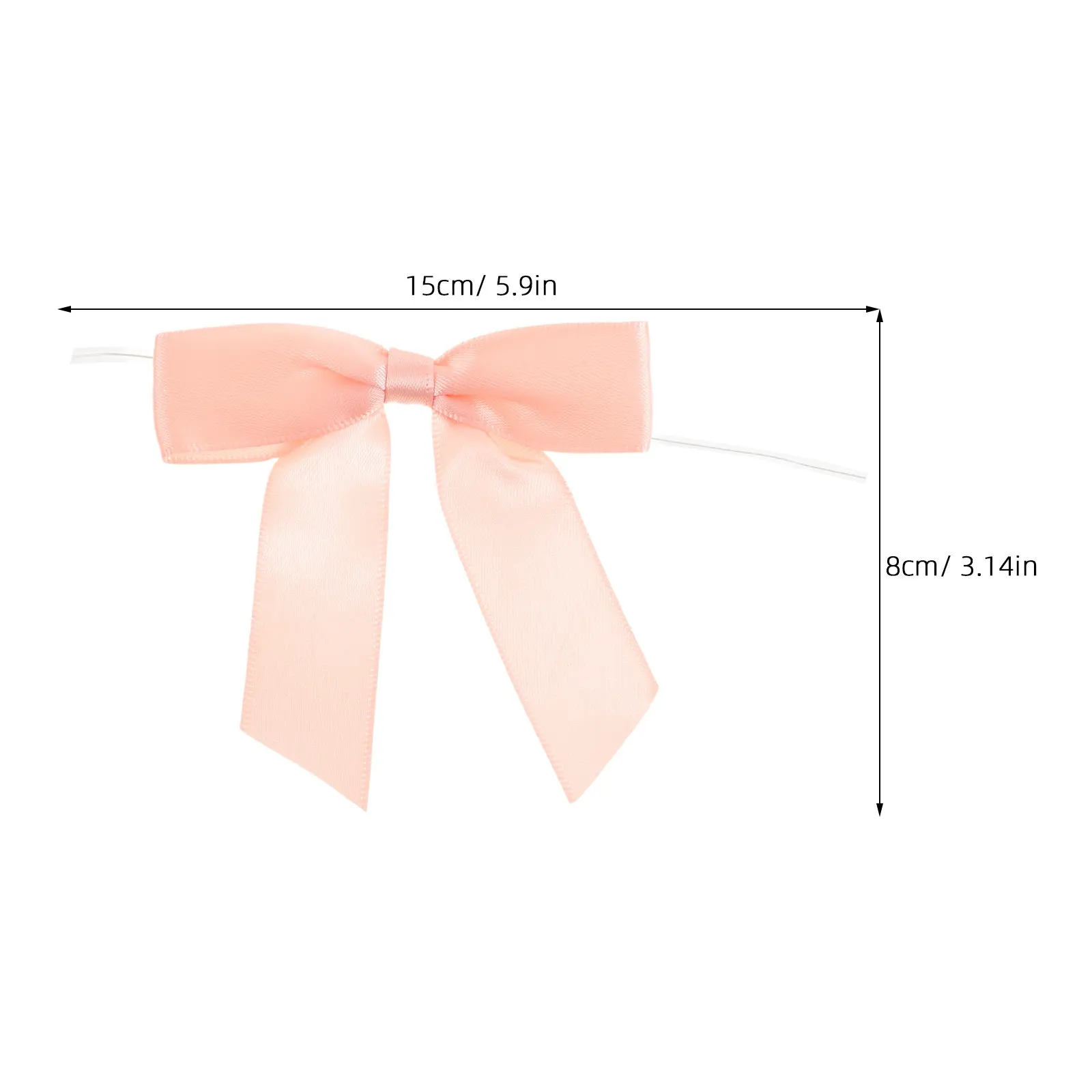 50Pcs Mini Satin Ribbon Bowknot Bows for Cake Decoration Party Wedding Birthday Treats Craft Small Pink Decorative Bows