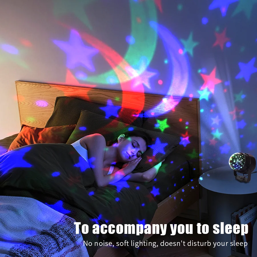 Estrela lâmpada do projetor lua galáxia crianças quarto led night light lâmpada do bebê decoração rotativa estrelado projetor candeeiro de mesa presente