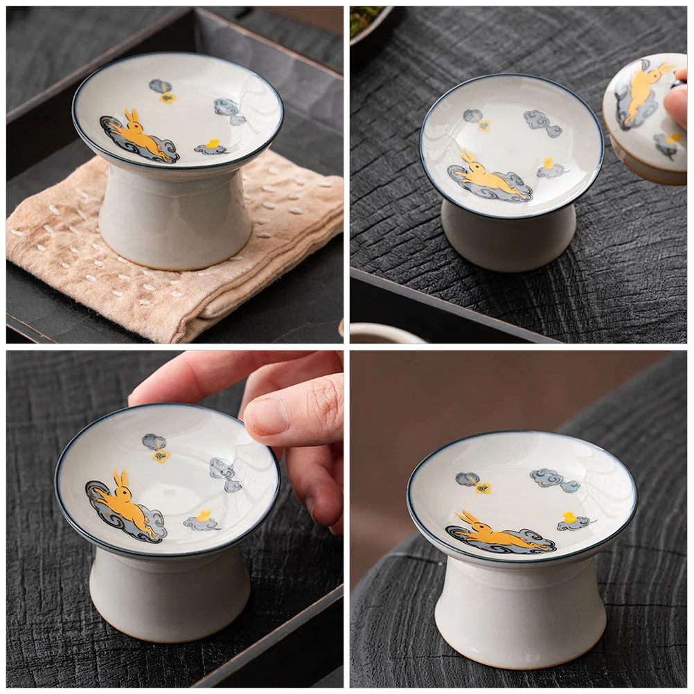 

Ceramic Teapot Lid Holder High Base Decorative Tea Cup Lid Rack Tea Ceremony Accessory Tearoom Adorn Teapot Cover Stand