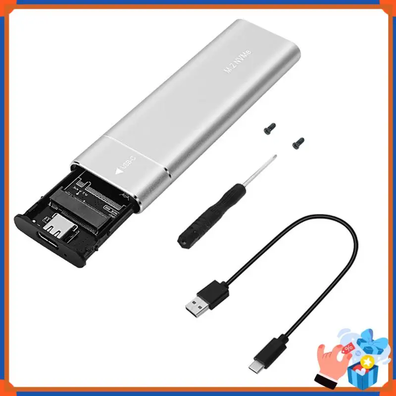 Compact M.2 SSD Enclosure Type-C External Supports Ethernet Keys Graphics Forlaptop Silver