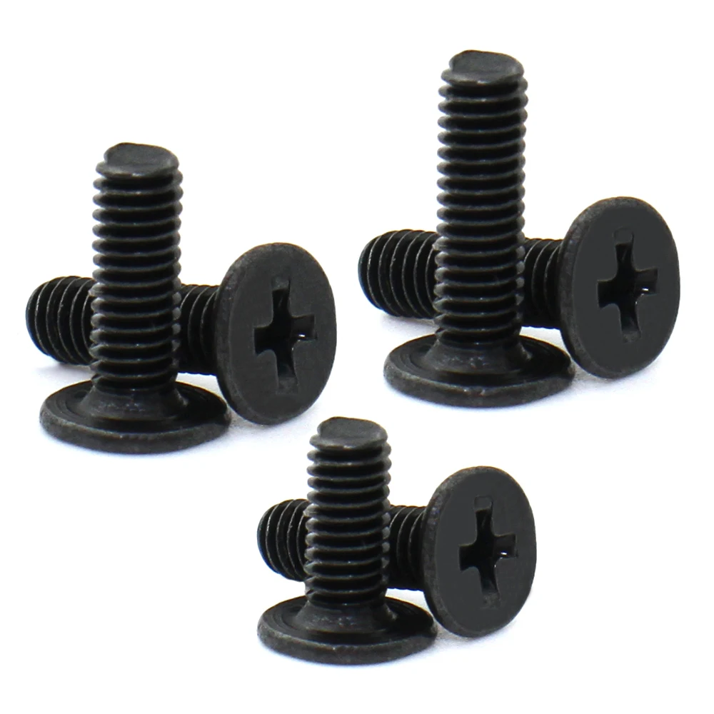 50 قطعة M1.2 M1.4 M1.6 M2 M2.5 M3 M4 أسود الكربون الصلب فيليبس الصليب رقيقة جدا شقة رقاقة مسمار لولبي الرأس للكمبيوتر المحمول #4