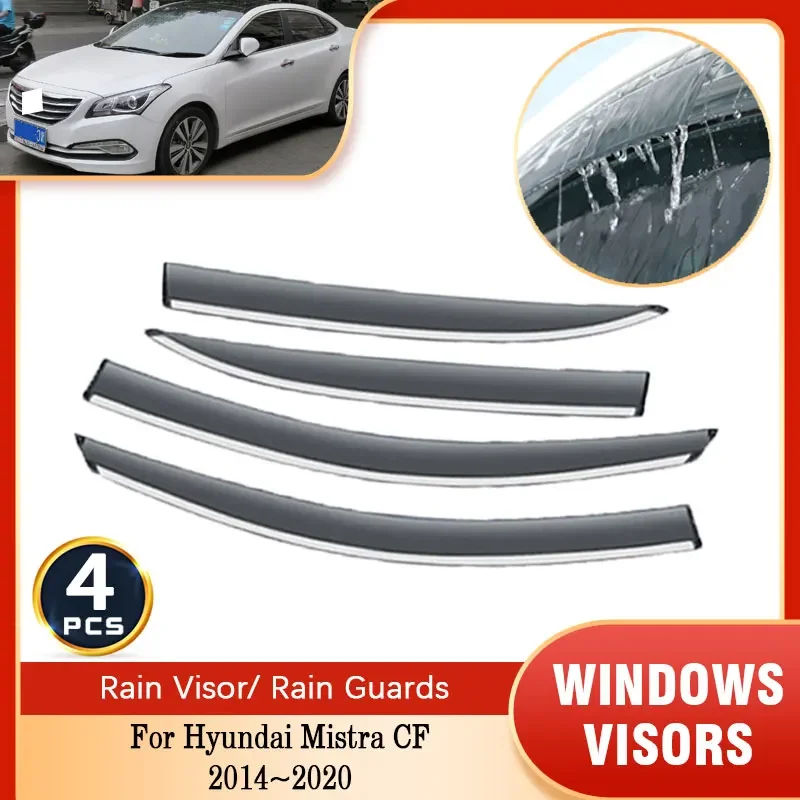 For Hyundai Mistra CF 2014~2020 Rain Sunshade Window Visor Windshield Deflectors Protective Side Window Accessories Vent visor